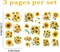 3 Sheets Sunflowers Rub on Transfers for Crafts and Furniture (Colorful) 0.1 x 2.36 x 0.1 inches